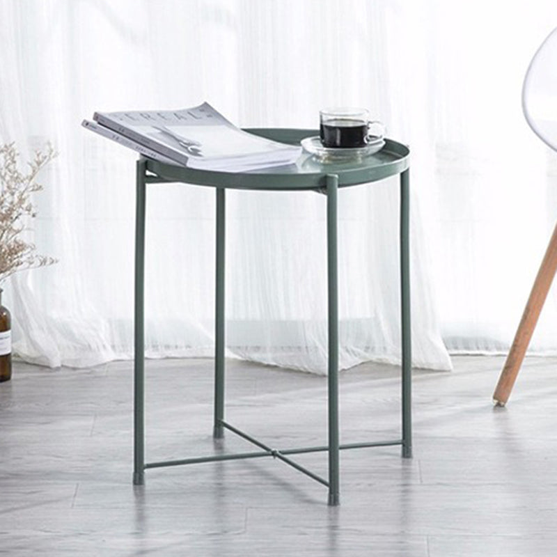 Contemporary Round Steel End Table