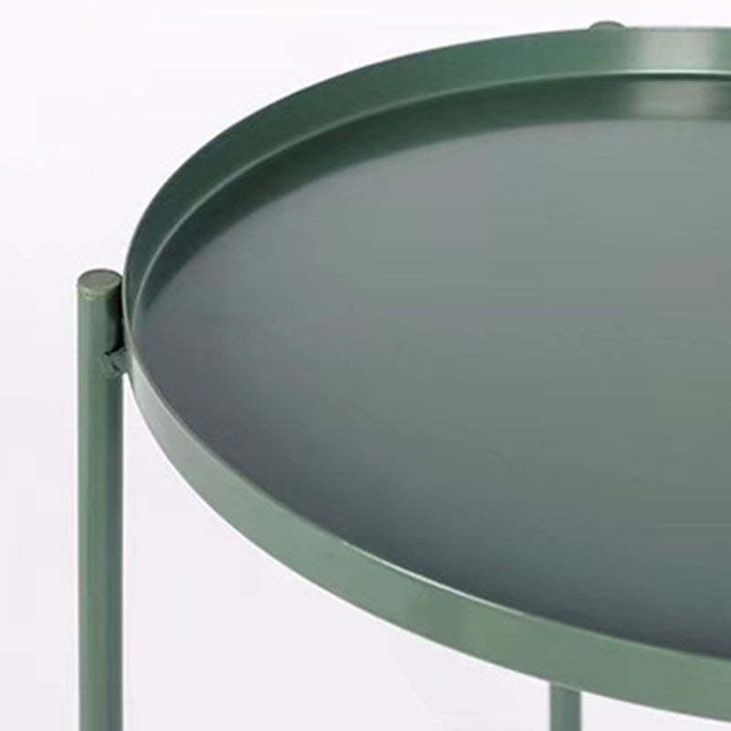 Contemporary Round Steel End Table