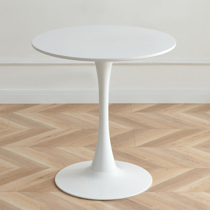Scandinavian Round Iron 1-Tier Coffee Table — Black