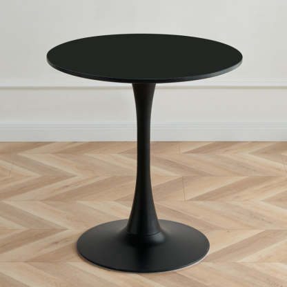 Scandinavian Round Iron 1-Tier Coffee Table — White