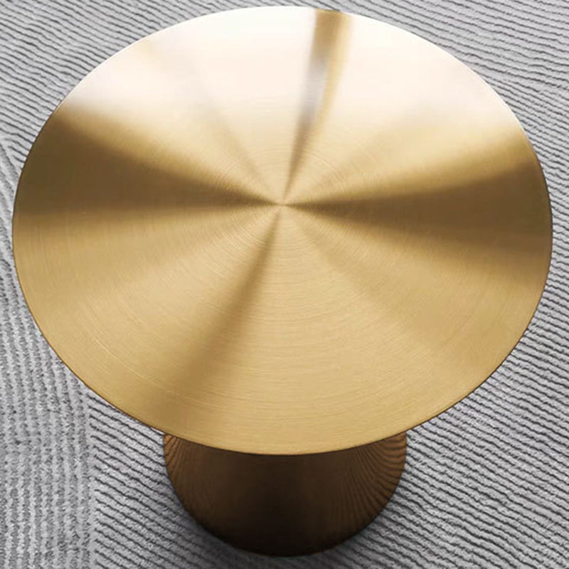 Minimalist Round Stainless Steel End Table