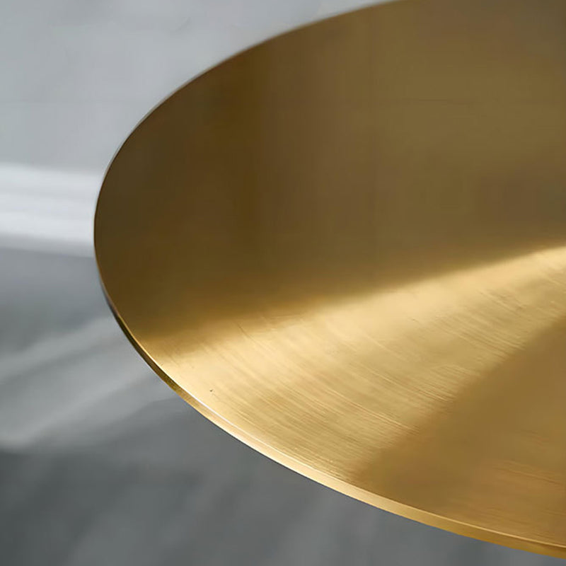Minimalist Round Stainless Steel End Table