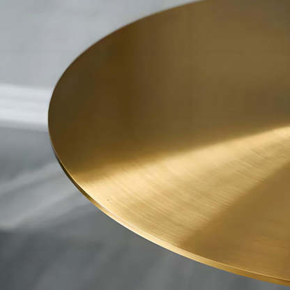 Minimalist Round Stainless Steel End Table