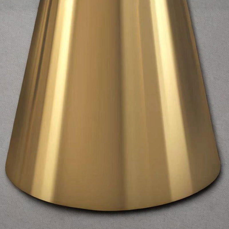 Minimalist Round Stainless Steel End Table