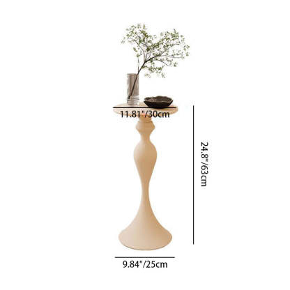 Scandinavian Round Iron End Table