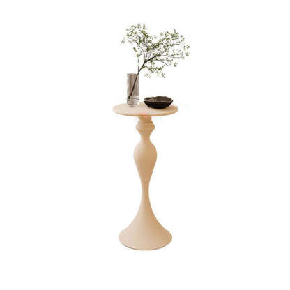 Scandinavian Round Iron End Table