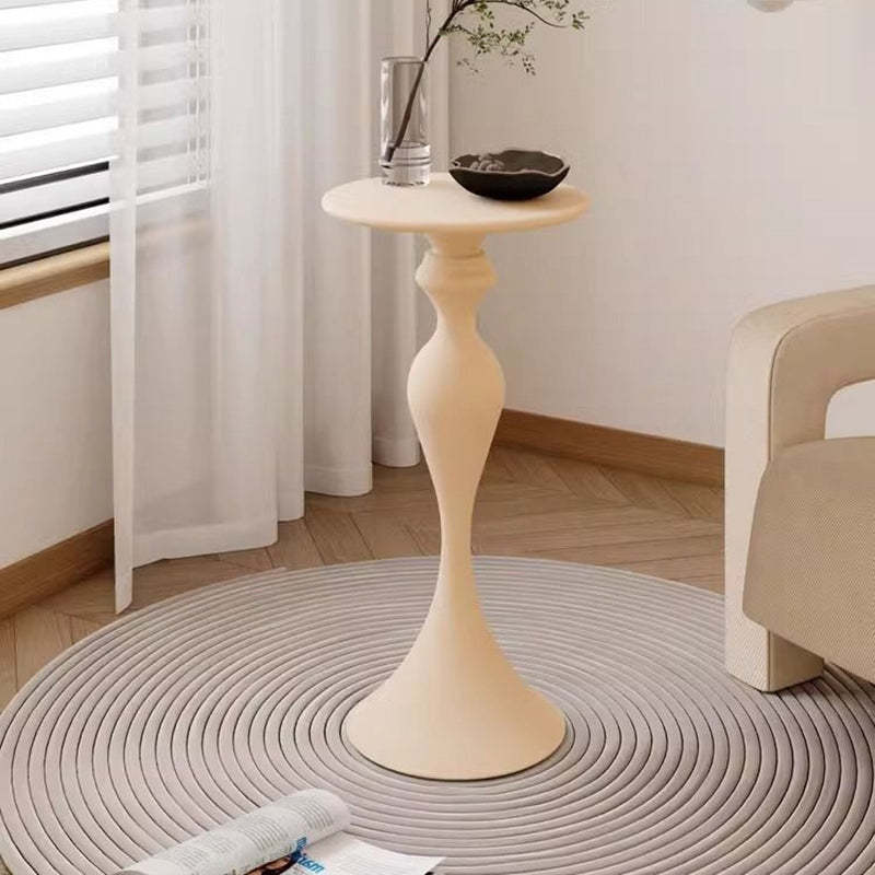 Scandinavian Round Iron End Table
