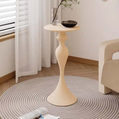 Scandinavian Round Iron End Table