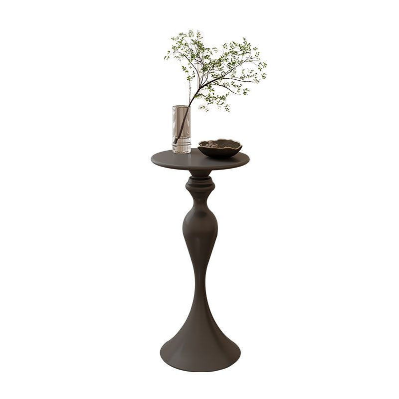 Scandinavian Round Iron End Table