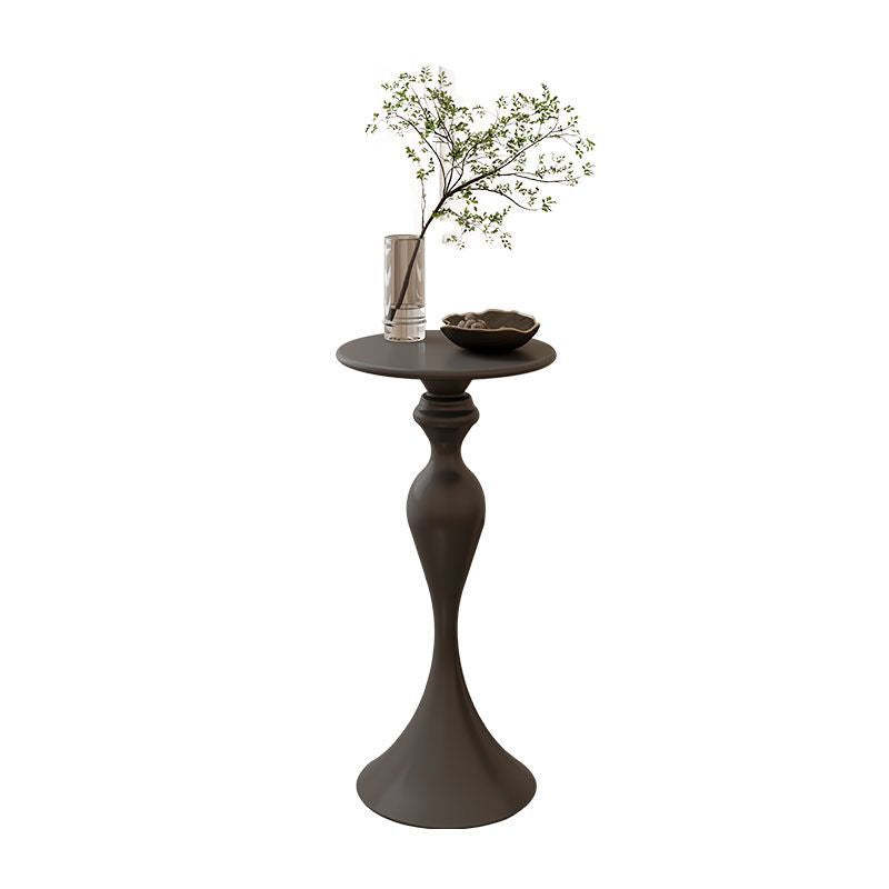 Scandinavian Round Iron End Table