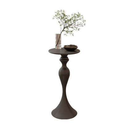 Scandinavian Round Iron End Table