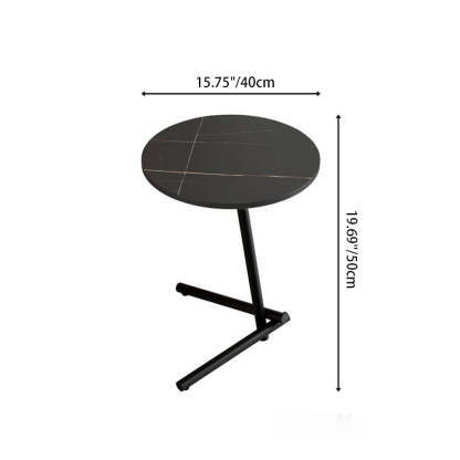 Scandinavian Rock Slab Iron Coffee Table — Gold / Gray