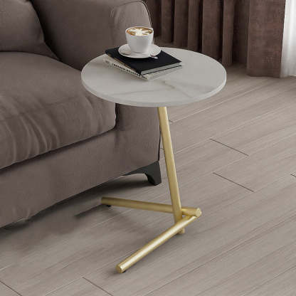 Scandinavian Rock Slab Iron Coffee Table