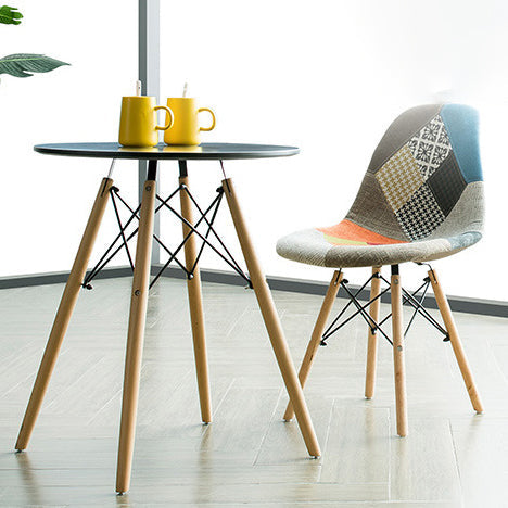 Wood nordic end round end & side tables