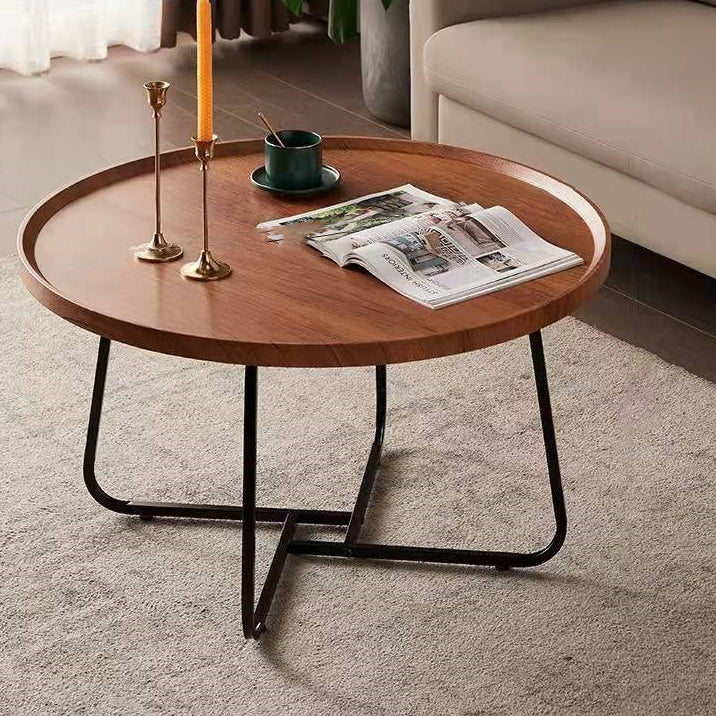 Nordic Wood Iron Coffee Table — Wood