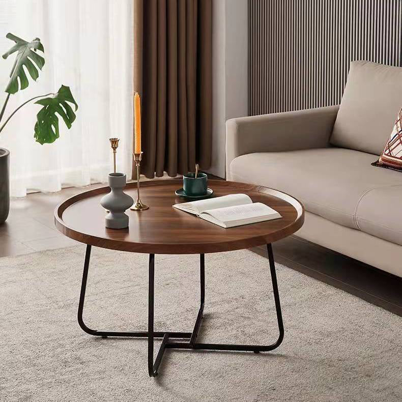 Nordic Wood Iron Coffee Table — White