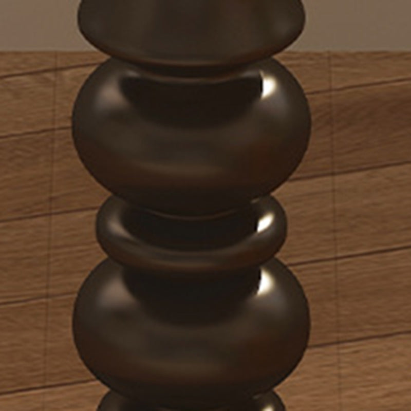Vintage Round Wood Iron End Table