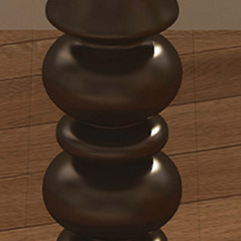 Vintage Round Wood Iron End Table