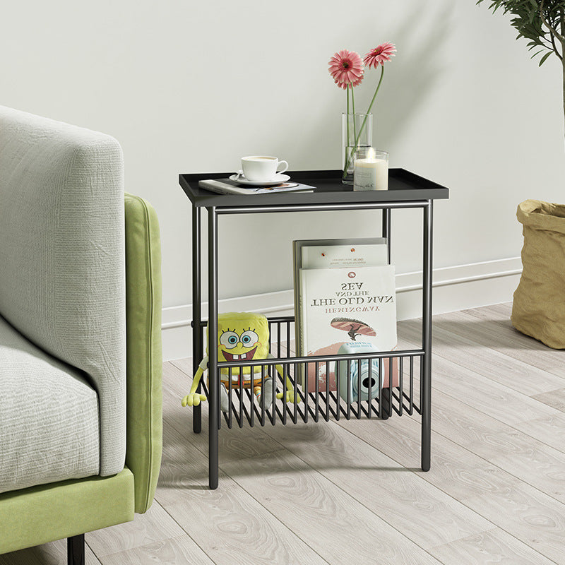 Minimalist Iron 2-Tier End Table