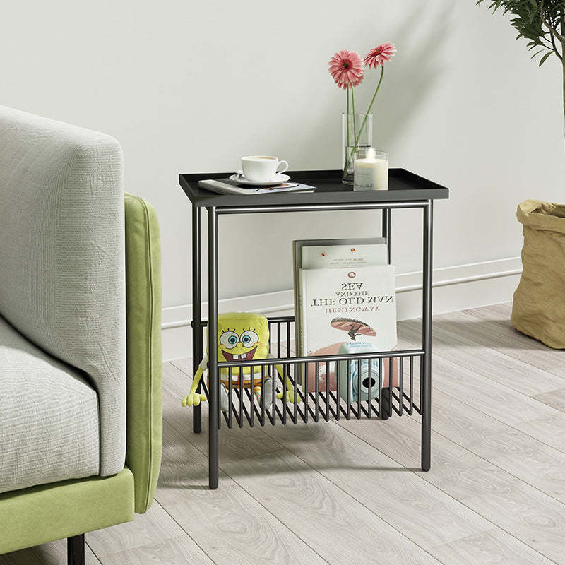 Minimalist Iron 2-Tier End Table