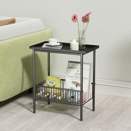 Minimalist Iron 2-Tier End Table