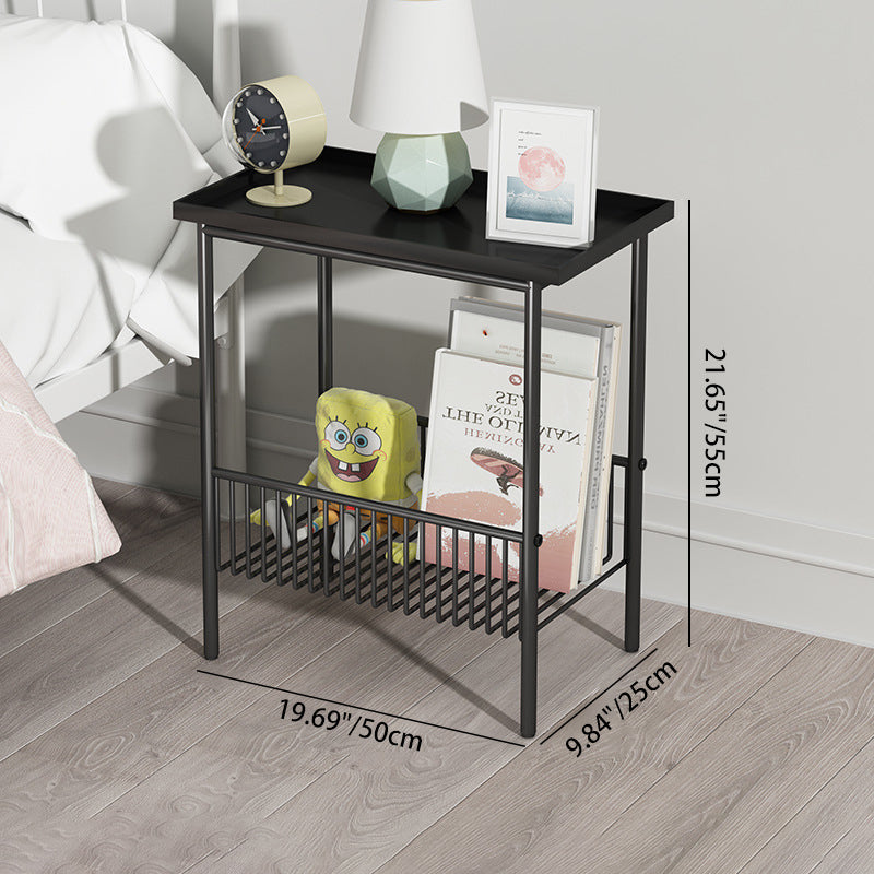 Minimalist Iron 2-Tier End Table