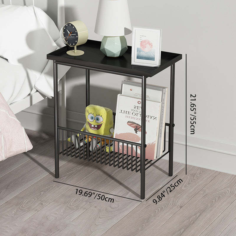 Minimalist Iron 2-Tier End Table