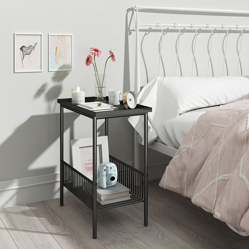 Minimalist Iron 2-Tier End Table