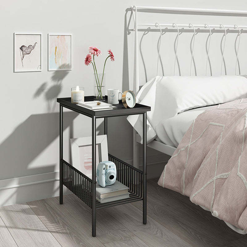 Minimalist Iron 2-Tier End Table