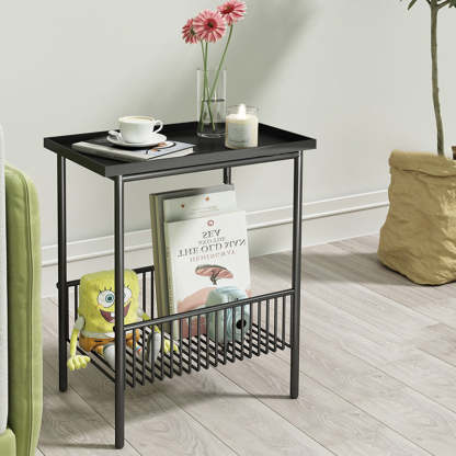 Minimalist Iron 2-Tier End Table