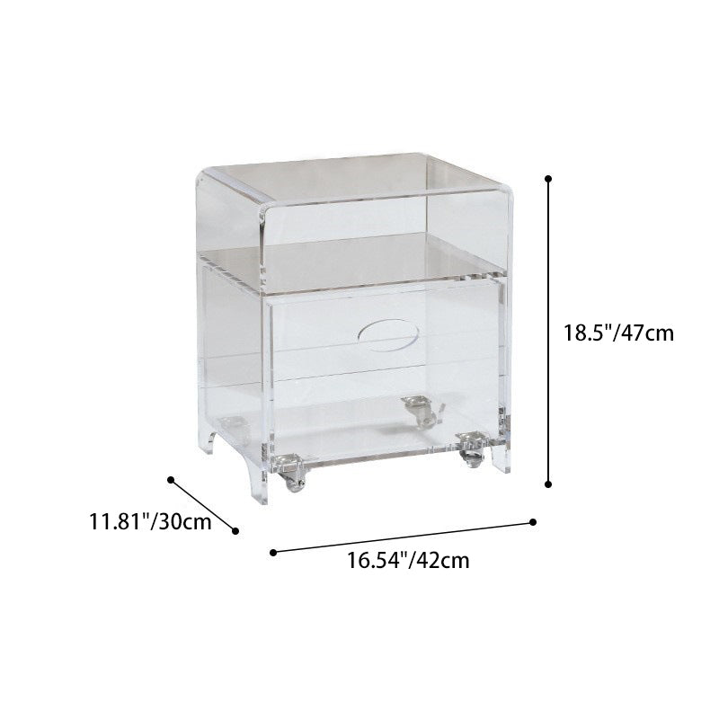 Minimalist Acrylic Storage End Table