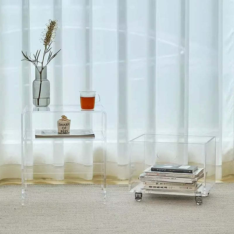 Minimalist Acrylic Storage End Table