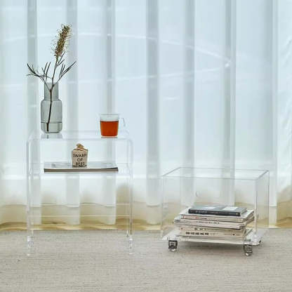 Minimalist Acrylic Storage End Table