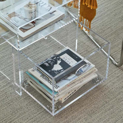 Minimalist Acrylic Storage End Table