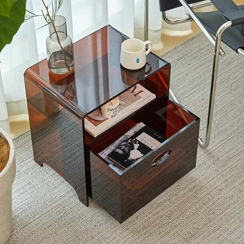 Minimalist Acrylic Storage End Table