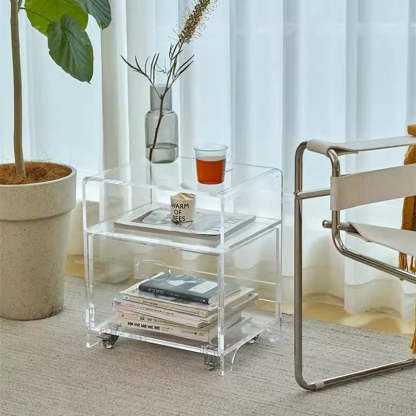 Minimalist Acrylic Storage End Table