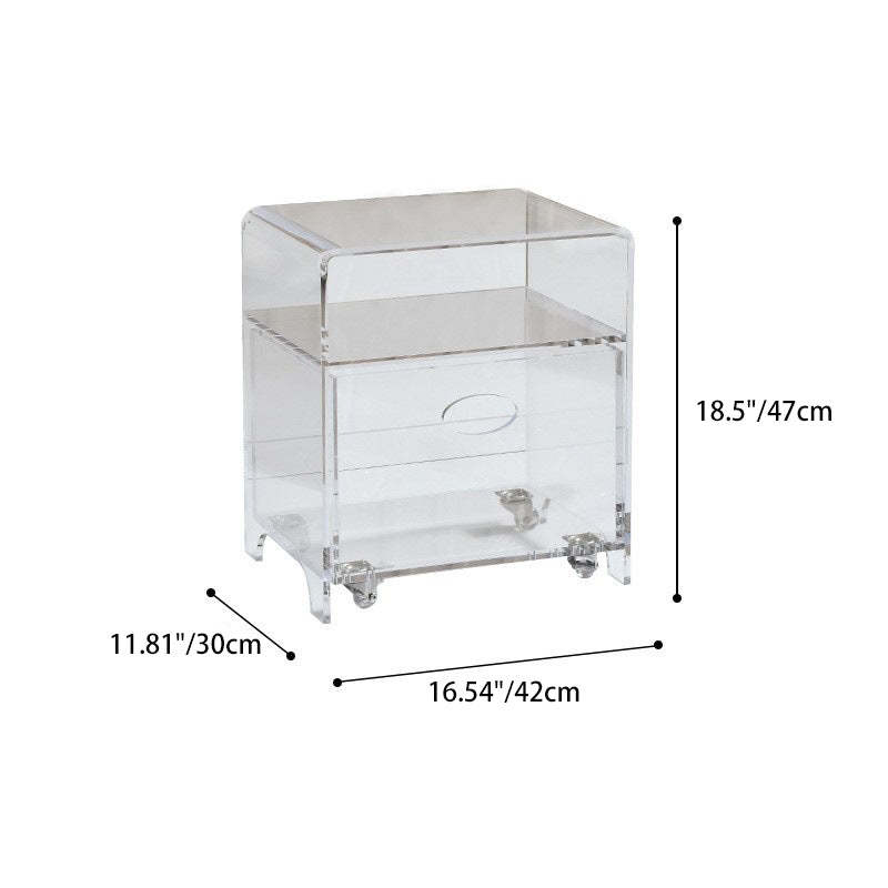 Minimalist Acrylic Storage End Table