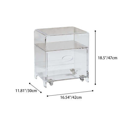 Minimalist Acrylic Storage End Table