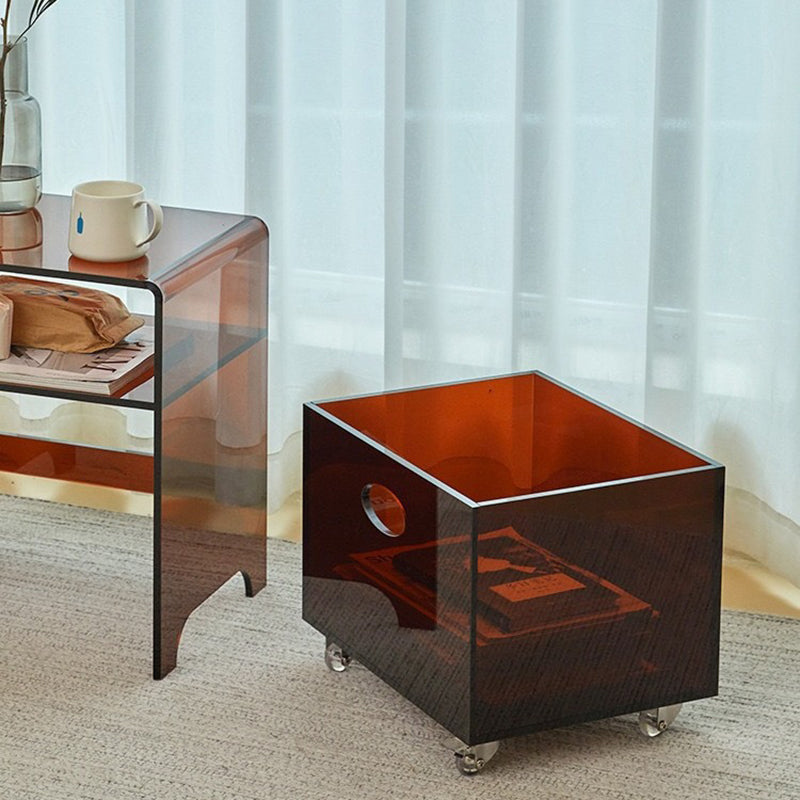 Minimalist Acrylic Storage End Table