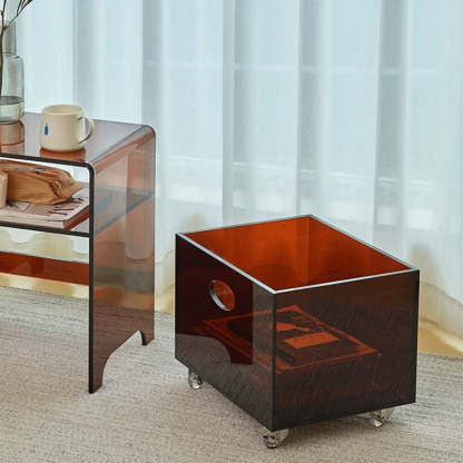 Minimalist Acrylic Storage End Table
