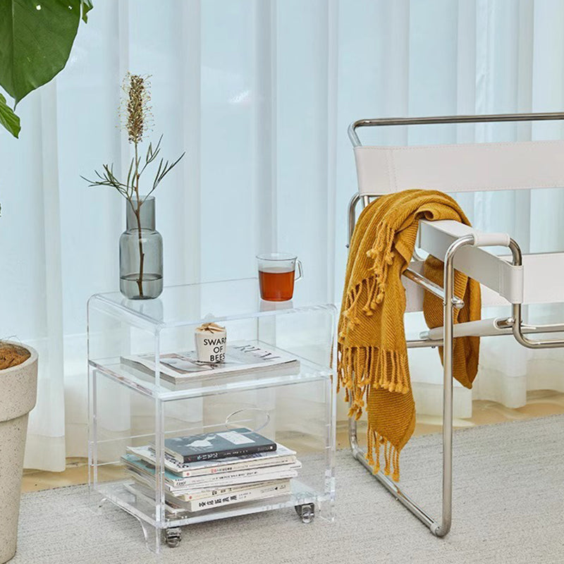 Minimalist Acrylic Storage End Table