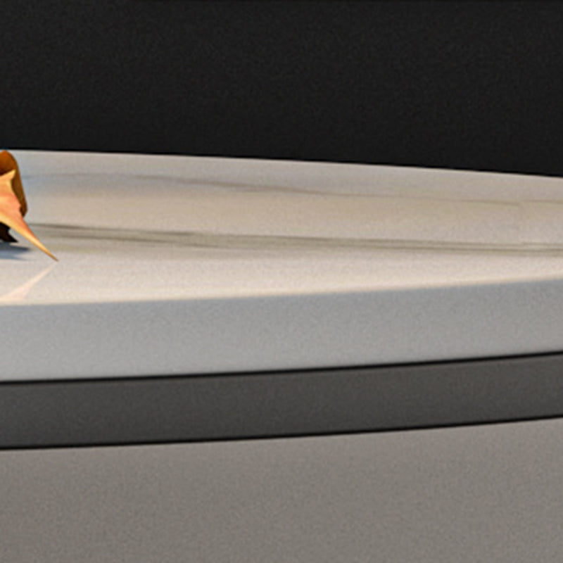 Luxury Round Rock Slab Steel End Table