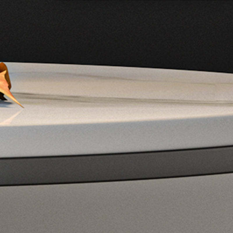 Luxury Round Rock Slab Steel End Table