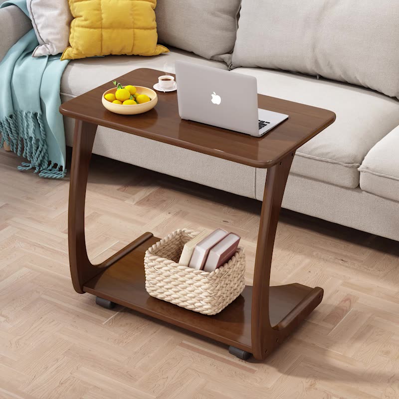 Minimalist Wood Coffee Table 2-Tier