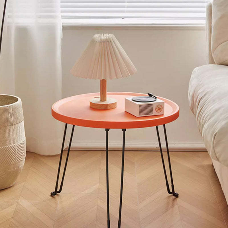 Gray minimalist end & side tables — Orange