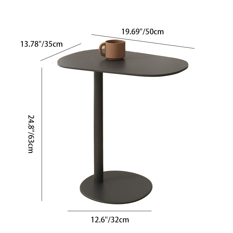 Minimalist Oval Iron End Table