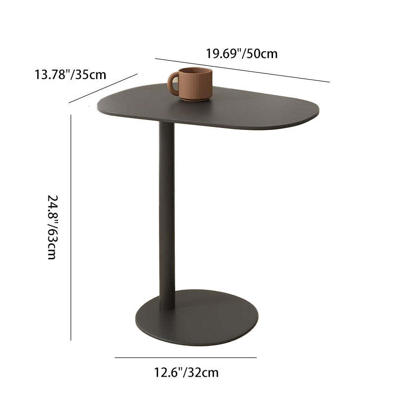 Minimalist Oval Iron End Table