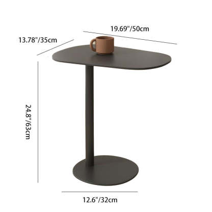 Minimalist Oval Iron End Table