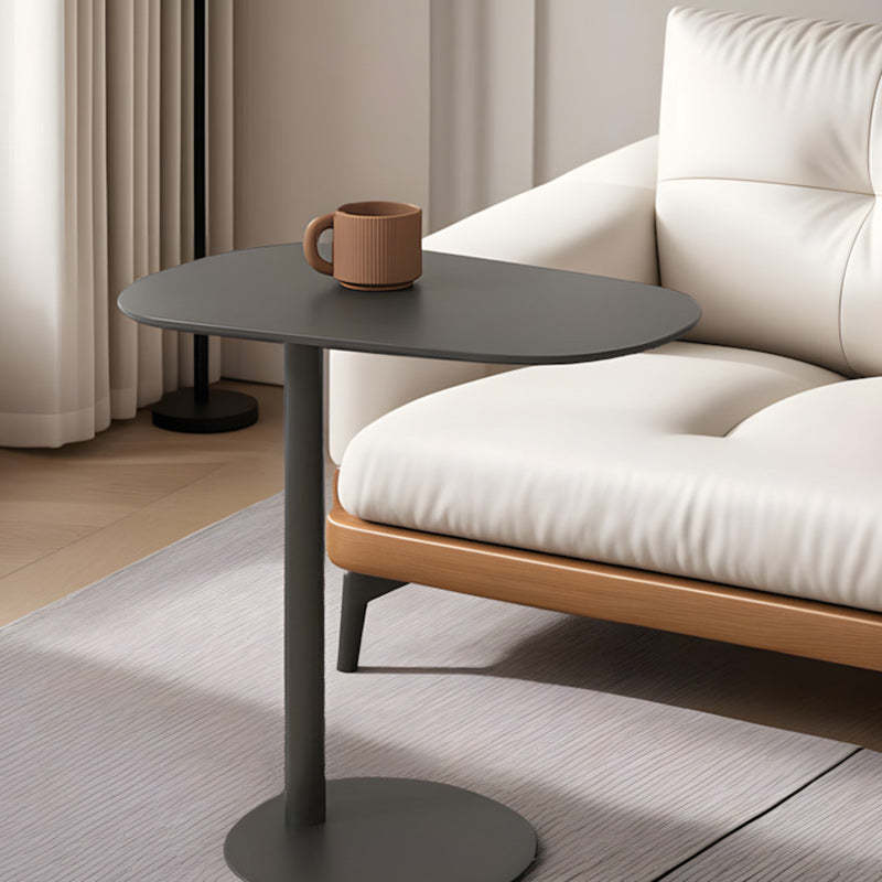 Minimalist end oval iron end & side tables
