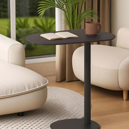 Minimalist Oval Iron End Table